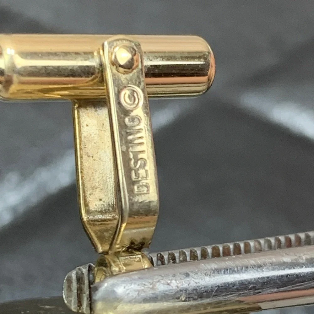 Vintage Destino Taurus Zodiac‎ Sign Gold Tone Cufflinks Men's Astrology Jewelry